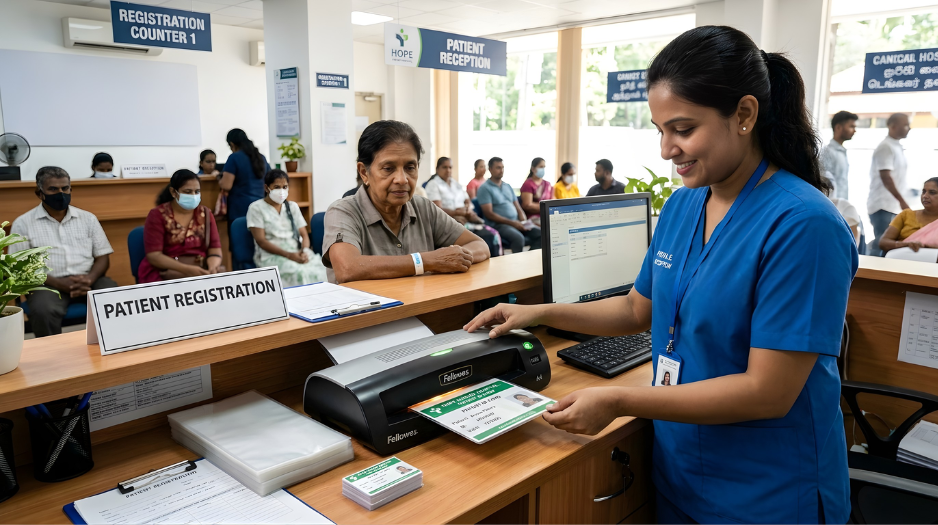 Laminating Machines for the Patient Registration Unit